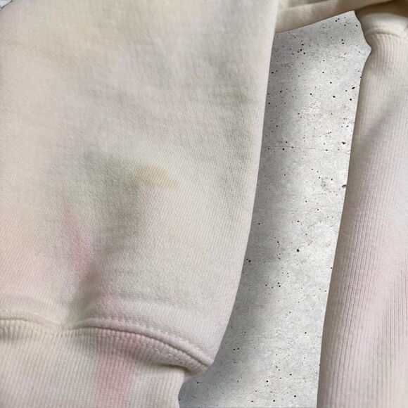 Champion Reverse Weave Hoodie Tie-Dye Upcycled Pastel Pullover Teal Hood Size L - Picture 8 of 16